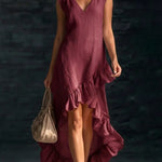 ROWAN | Sleeveless Maxi Dress with Ruffle Hem