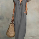 Laura - Boho Ruffle Maxi Dress