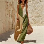 Angela - Color Block Long Dress
