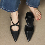 Carmela | Pointed Mules with Crossed Straps