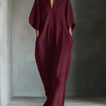 Cosima | Maxi Dress with Kimono Sleeves and V-Neck