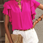 Amira™ - Chic Blouse with Elegant Ruffle Sleeves