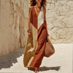 Angela - Color Block Long Dress