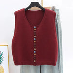 Rosa | COLOR-BUTTON KNIT VEST