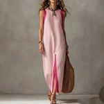 Brenda - Asymmetrical Hem Maxi Dress