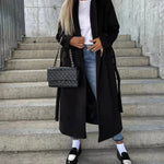 Janeth | Long Lapel Button-Front Coat