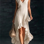 ROWAN | Sleeveless Maxi Dress with Ruffle Hem
