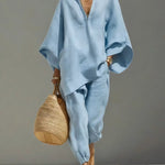 Valentina | Elegant Two-Piece Set with Kimono Sleeves and Relaxed Pants