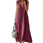 Cynthia - Casual V-Neck Maxi Dress