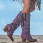 Barbara | Boho Fringe Boots