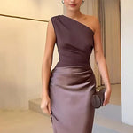 Ashley | Maxi Dress with a Guilt in Satin