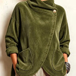 Sophie | One-Button Corduroy Wrap Top