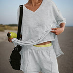 Nadorine Cotton Button Vest Shorts 2 Piece Sets