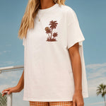 Oversized Crew Neck Printed Casual T-shirt