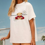 Oversized Crew Neck Printed Casual T-shirt