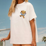 Oversized Crew Neck Printed Casual T-shirt