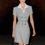 Nadorine Women's Chic Double-Breasted Blazer Dress