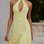 Nadorine Women's Chic Sleeveless Halter Mini Dress