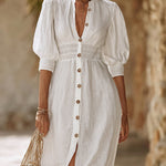 Nadorine Women's Boho Chic 100% Cotton Maxi Dress