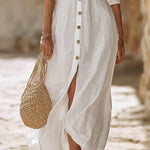 Nadorine Women's Boho Chic 100% Cotton Maxi Dress