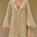 Nadorine Women's Breezy Flared Sleeve Cotton Maxi Dress