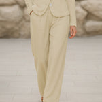 Luxury Slant Placket Wide Collar Cardigan Set