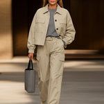 Modern Utility Cargo Jacket Pants Set