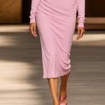 Nadorine Elegant Off Shoulder Midi Dress for Women Casual Elegant Summer 2026 Work Brunch