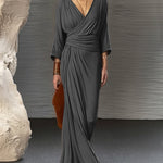 Timeless V-Neck Flowing Dress