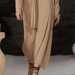Nadorine Women's Boho Breezy Strapless Dress and Cardigan Set