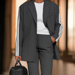 Stylish Side Stripe Suit Set
