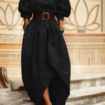 Relaxed Fit Puff Sleeve 100% Cotton Dress