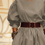 Relaxed Fit Puff Sleeve 100% Cotton Dress