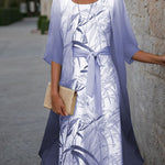 Elegant Print 2-Piece Dress Set