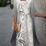 Elegant Print 2-Piece Dress Set