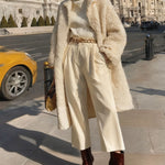 Versatile Relaxed Fit Fleece Cardigan Coat