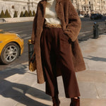 Versatile Relaxed Fit Fleece Cardigan Coat