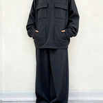 Utility-Inspired Loose Fit Sweatshirt Set