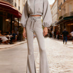 Urban Active Crop Jacket Flare Pants Set