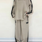 Gradient Dyed Loose Fit Sweatshirt Pants Set