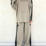 Gradient Dyed Loose Fit Sweatshirt Pants Set