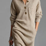 Elegant Pullover Knit Midi Dress