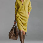Elegant Pullover Knit Midi Dress
