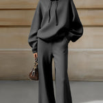 Luxe Relaxed Turtleneck Hoodie Pants Set