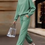 Nadorine Casual Turtleneck Sweatshirt Joggers Set