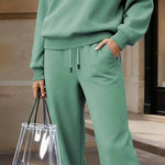 Nadorine Casual Turtleneck Sweatshirt Joggers Set