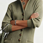 Vintage Textured Ribbed Knit Dress