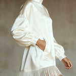 Glamorous Satin Fringe Mini Dress