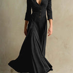 Retro Velvet High Waist Maxi Dress