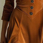 Retro Velvet High Waist Maxi Dress